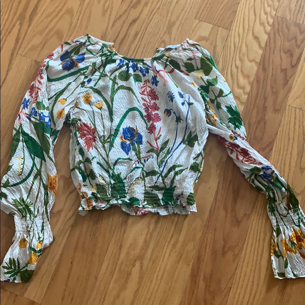 Adania Floral Print Silk Blouse RODEBJER